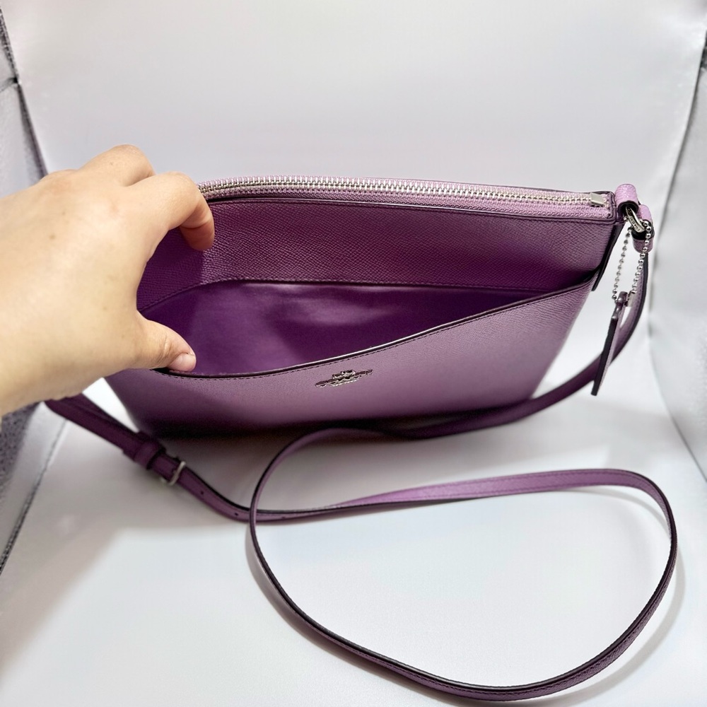 Coach Lavender Crossbody - Textured Saffiano Leather - Picture 7 of 9